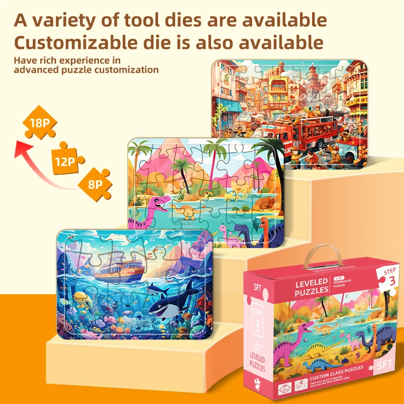 Hight Sale Biodegradable Customized Kids Jigsaw Puzzle Paper Jigsaw Puzzle Board Custom Jigsaw Puzzles Sets
