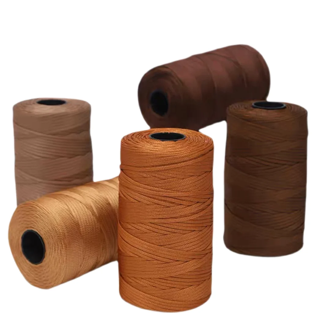 High quality hand knitting crochet ice yarn 250g/ball flat ribbon ice silk thread crochet yarn for bags