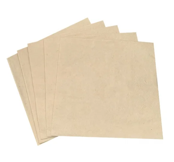 Linen Feel Disposable High Quality Pure Natural Primary Cocktail Bamboo Product Paper Napkin