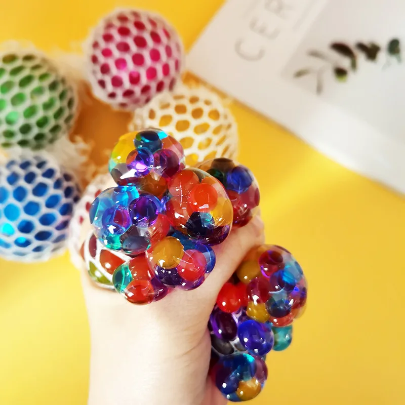 Colored Bead Grape Vent Ball Antistress Stress Relief Fidget Toy Squishy Stressball For Kids Adults Toys Wholesale