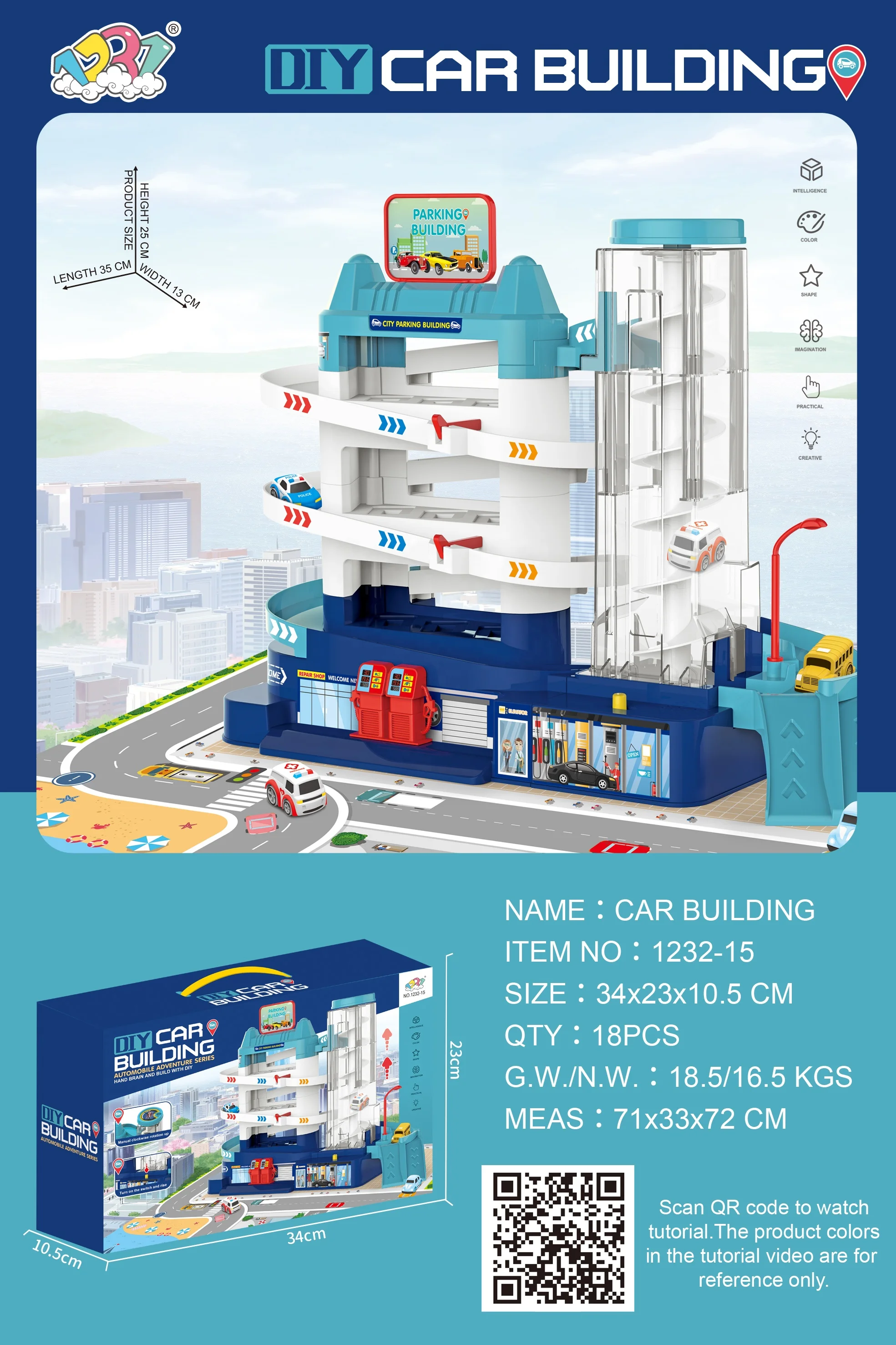 2024 new product idea Small DIY adventure parking lot building assembly electronic city track car slot toy styles toys for kids