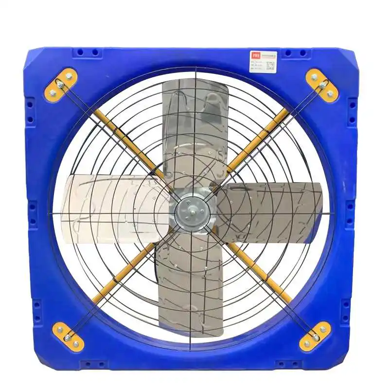 Suspended Whole-house fan for cattle farm ventilation and cooling