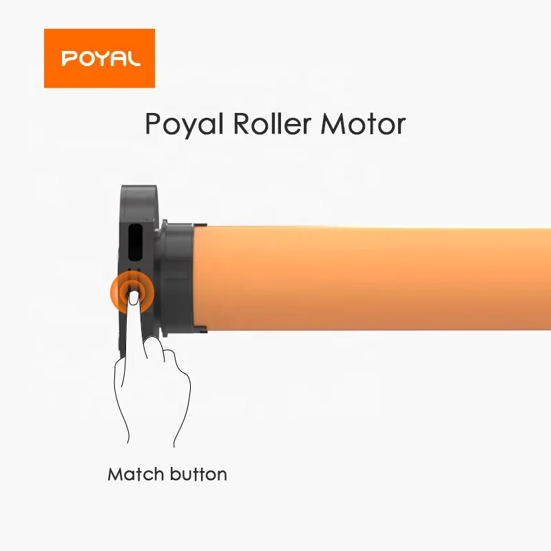 POYAL Wifi Smart Voice Control DC Roller Tubular Motor with Built-in Battery Wireless App