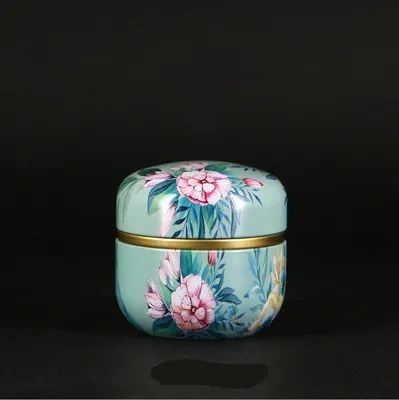 P105 Tea tin box flower tea pot tin pot household custom LOGO seal pot spot  Japanese tea can