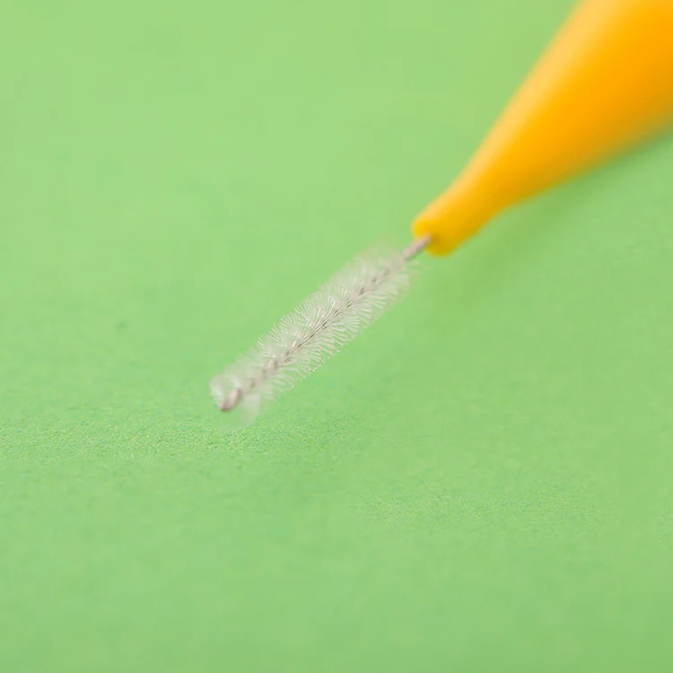 PLA Biodegradable corn starch 4S-S Pillar Shape Pp Grip Interdental Brush With Brush