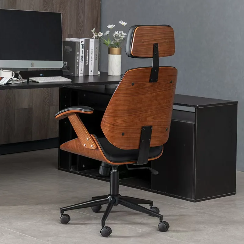 Luxury wooden boss leather office chair fashion design office furniture president CEO general manager office chair
