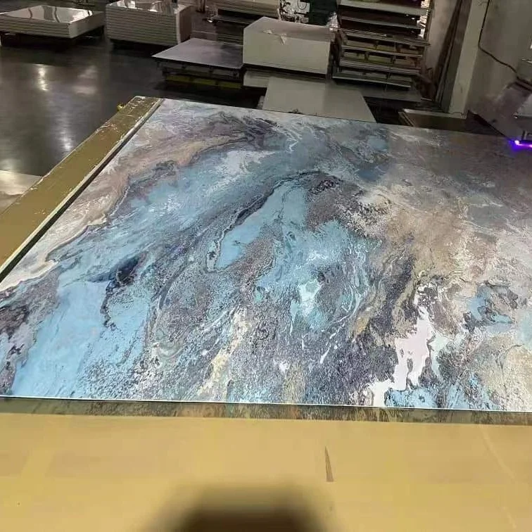 1mm to 5mm embossed wooden  uv panel pvc marble sheet