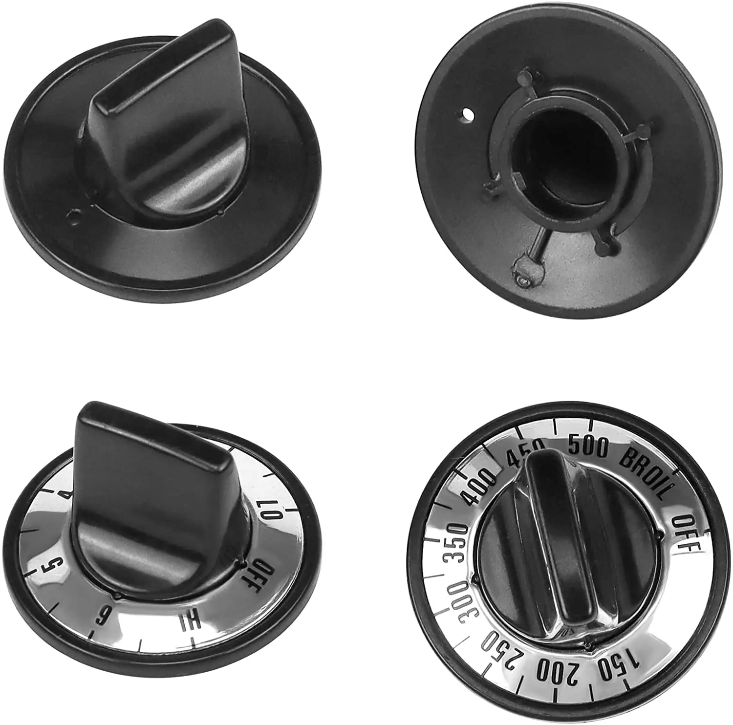 Replacement KN002 Universal Electric Range Knob Kit  Replaces AP5641247 MA-XP6 RK103