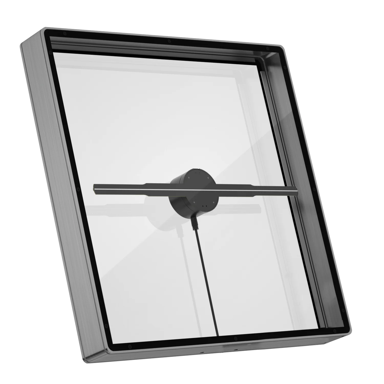 Real-time transmission no jamming no delay 3D stereo holographic instrument integrated new projection fan screen