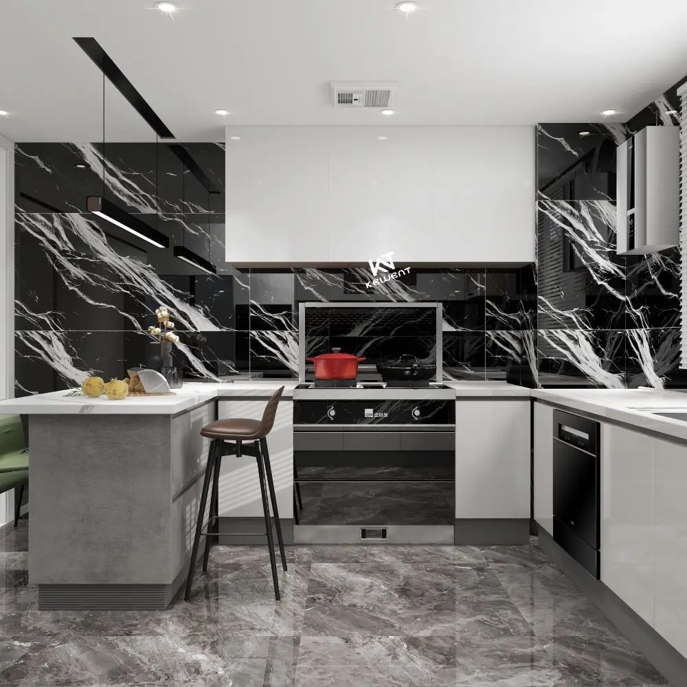 Good Looking Big White And Black 600*1200mm Porcelain Tiles
