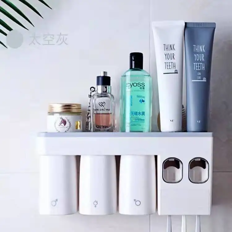 B539  B540 B541  Multi-function Toothbrush holder with 3 cups+2 toothpaste dispenser