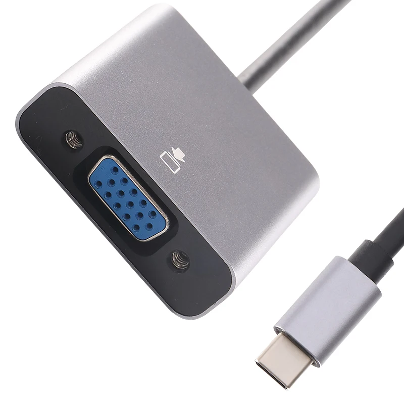 
Top Supplier USB Type C To VGA Adapter C Male To VGA Female Converter HUB Adapter for Macbook Chromebook Pixel Laptop 
