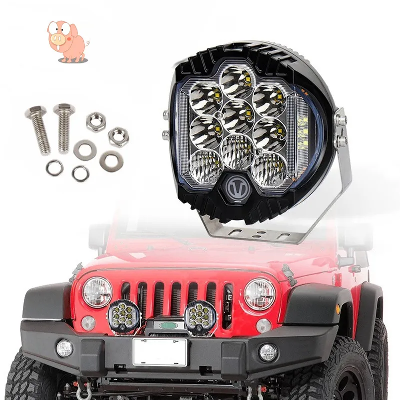 7 inch 90w Led work light 4X4 led driving light for SUV jeep