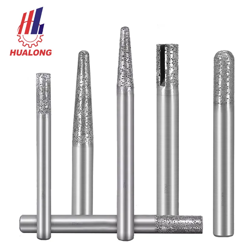 Hualong wholesale Stone carving cutting drill Router Bit CNC tool milling cutter Sintered Diamond Engraving Bits For Granite
