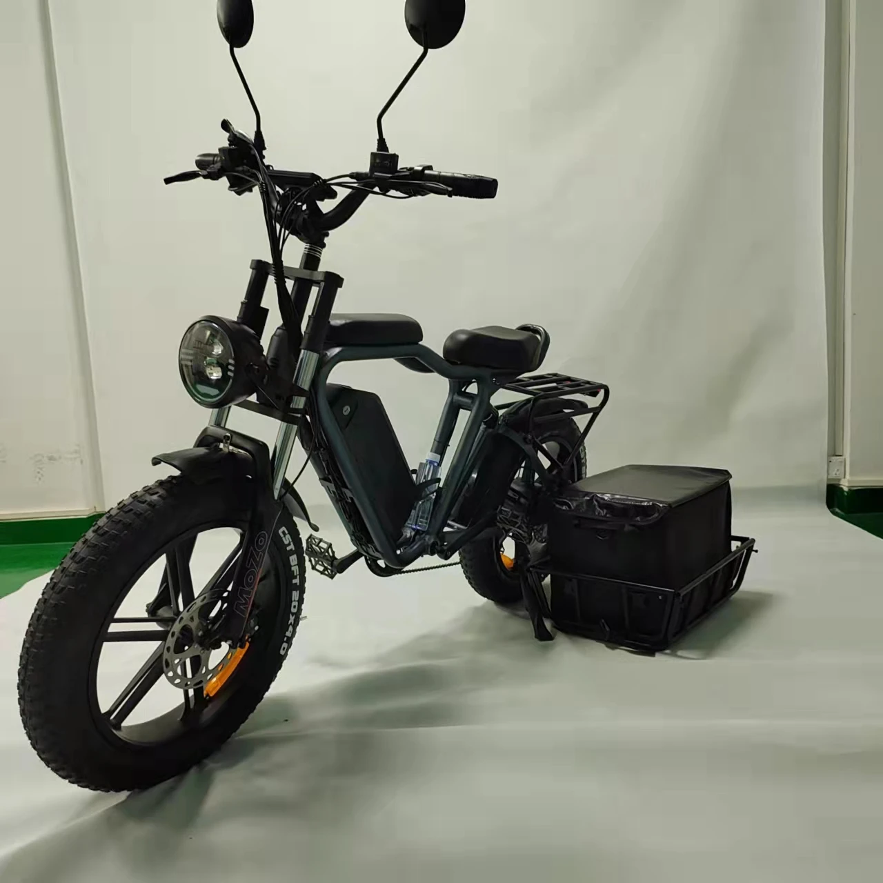 Family Cargo bike 750w motor 16ah48v battery 55km/h fast electric bicycle full suspension hydraulic brake  Fat bike electric