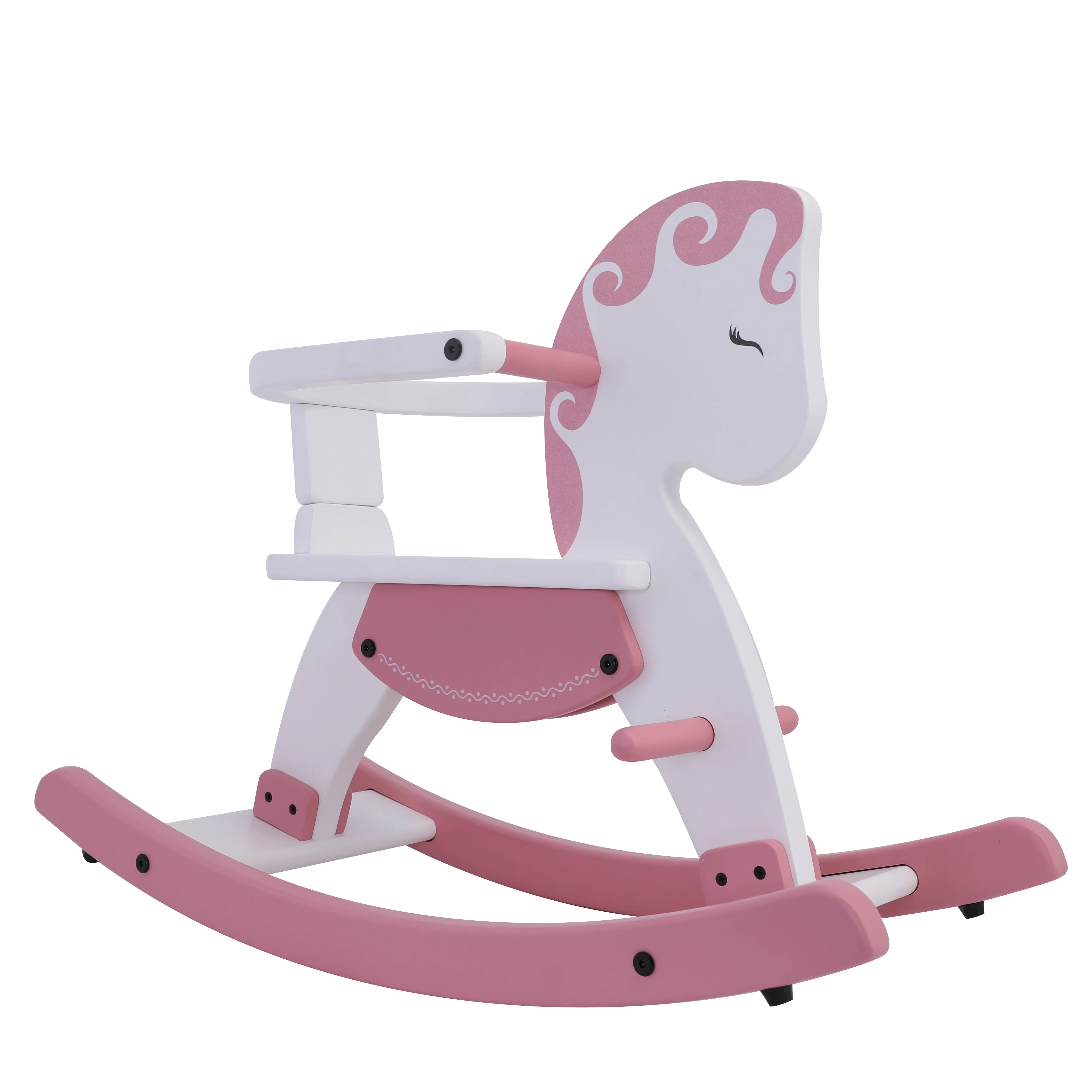 Eco-Friendly Wooden Rocking Horse Baby Kids Riding Wooden Rocking Horse Toy