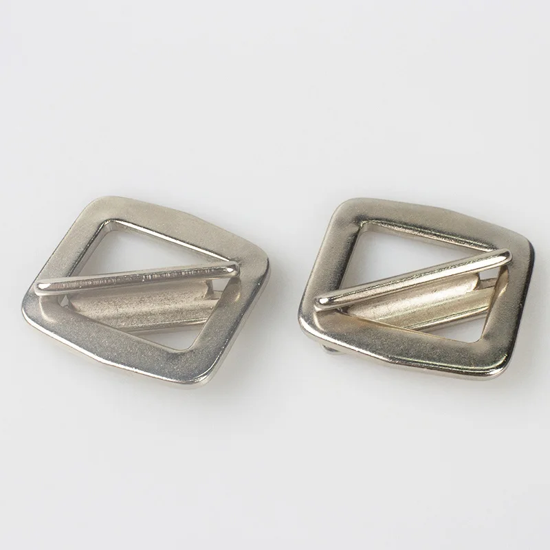 Custom 38mm Inner Width Metal Adjuster Release Tri Glide Buckle For Safety Belts