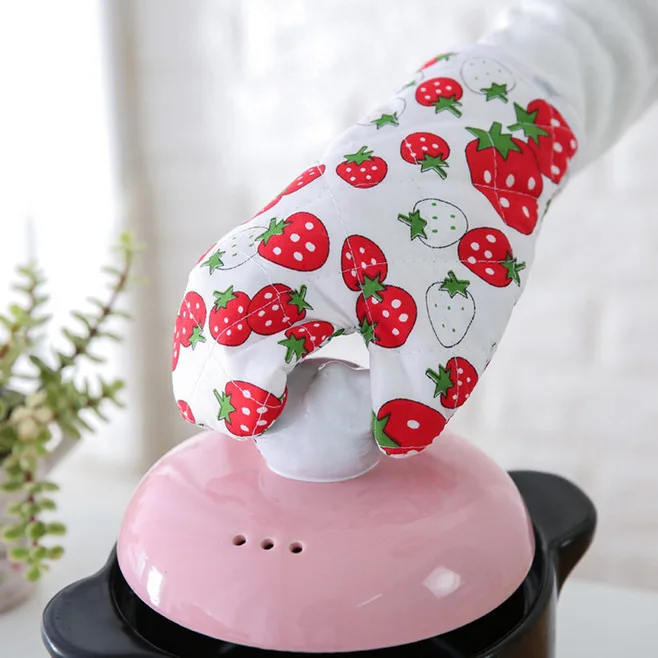Wholesale Cotton Floral Flame Retardant Kitchen Baking Oven Mitts