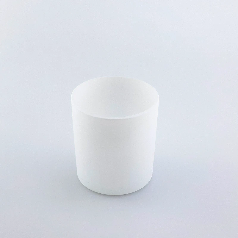 
wholesale custom luxury unique decorative cylinder glass white candle jars 