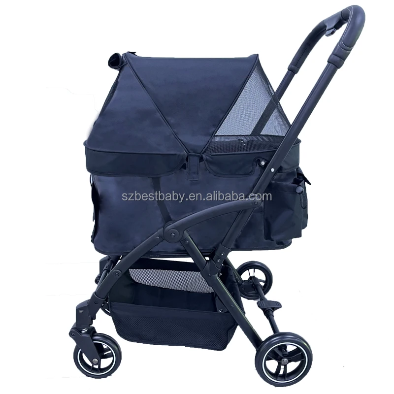 New Arrival High Quality Easy Folding Four wheeled Travel Carrier Carriage Pet Stroller For Dogs And Cat