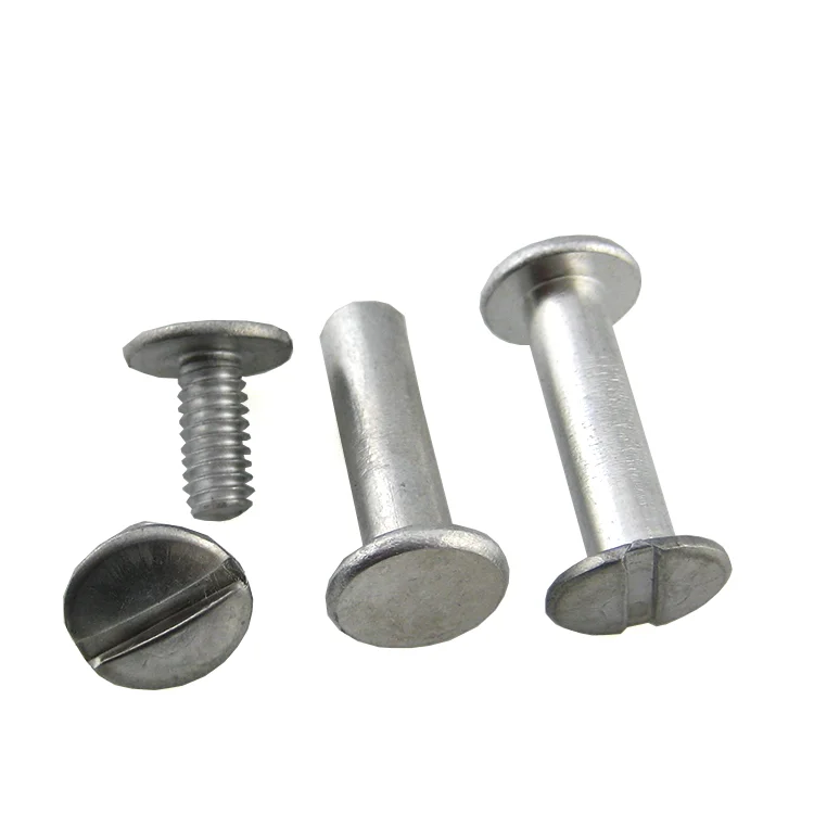 Factory High Quality  Iron plated nickel 304 stainless steel lock nut screw,chicago screw