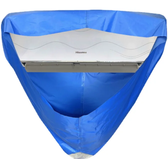 Waterproof PVC Air Conditioner Service Bag for Manual Home AC Units Air Conditioner Cleaning Cover