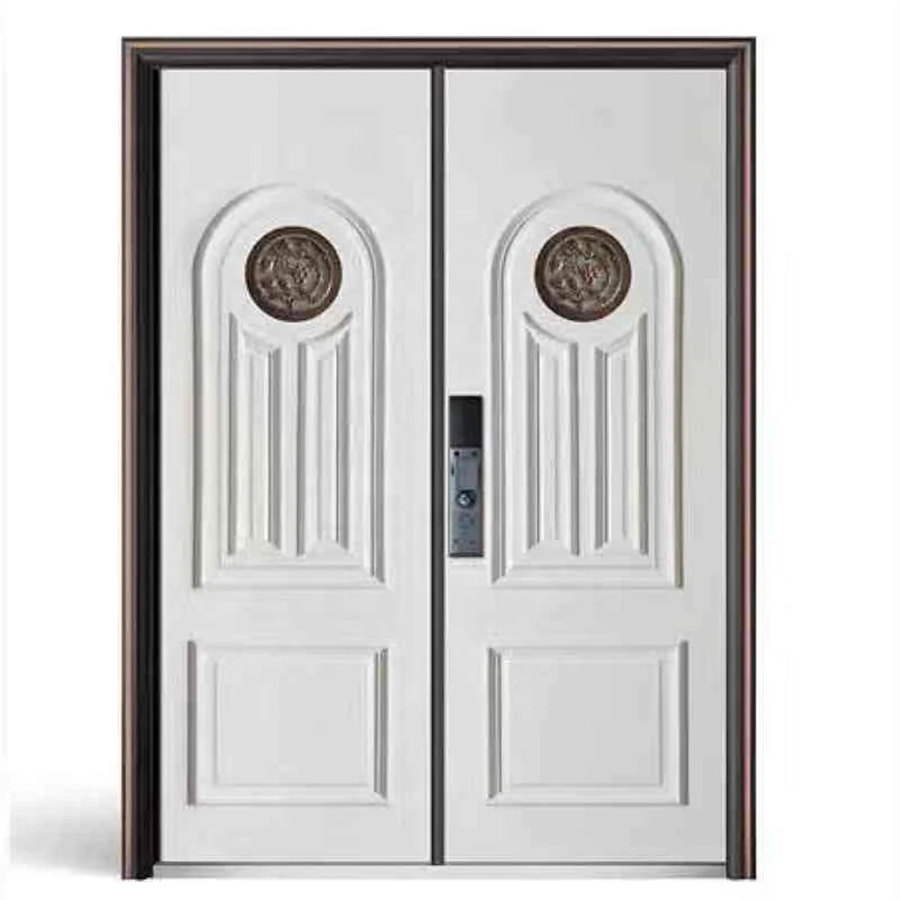 Luxury Design Cast Aluminium Door Double Door Bulletproof Main Entrance Steel Doors Security