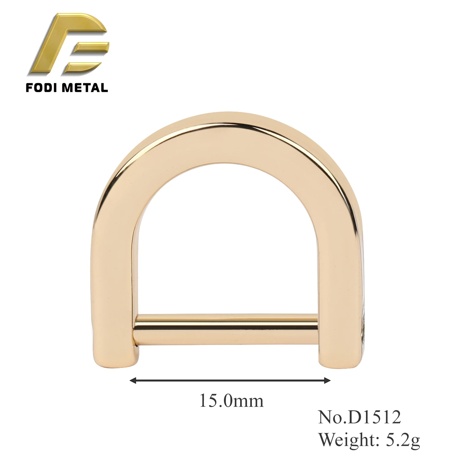 D1512 Detachable Buckle Carabiner Clasp Metal d ring Buckle for Pet Harness Hardware