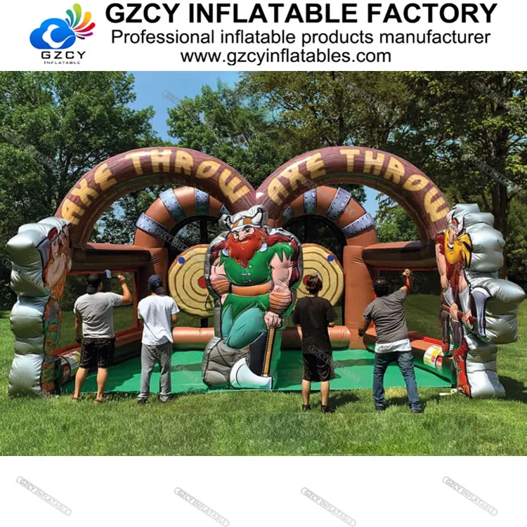 Latest design inflatable Axe Throwing interactive game inflatable throwing axe carnival game for sale