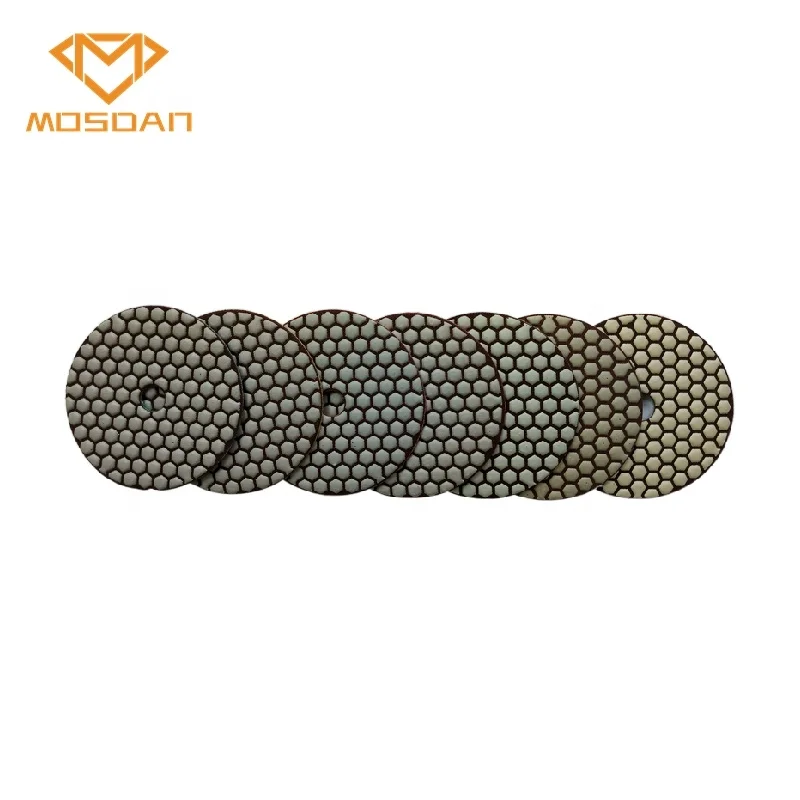 125mm Premium Quality Dry Diamond Flexible Polishing Pads for Stone Marble Granite