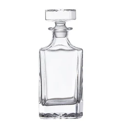 Factory Hot 750ml Wholesale Logo Custom Crystal Glass Whiskey Decanter Wooden Box