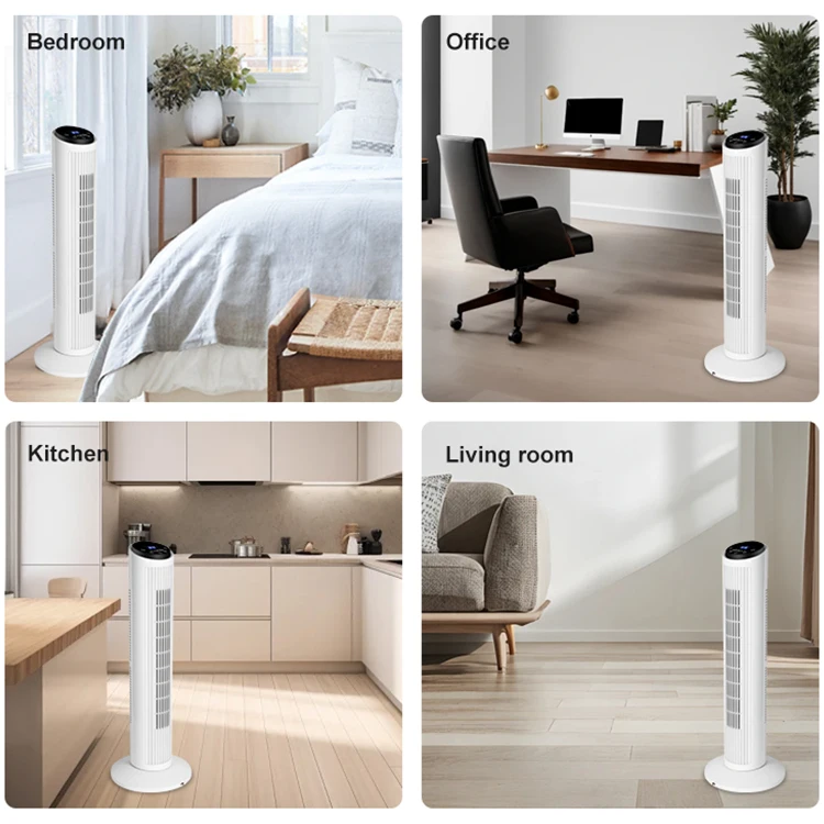 2024 New Multifunctional Smart Tower Fan Black Home Office Use Is Safe 29 Inches Tower Fan With Oscillation