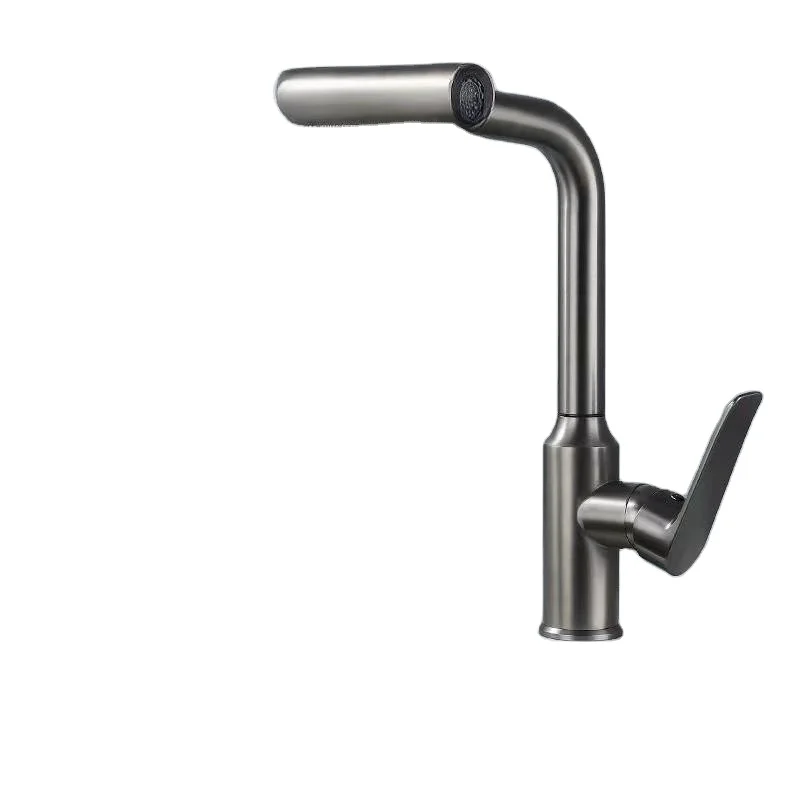 Hot sale copper shell three-way flying rain faucet rotation adjustment 4 water outlet mode pull faucet