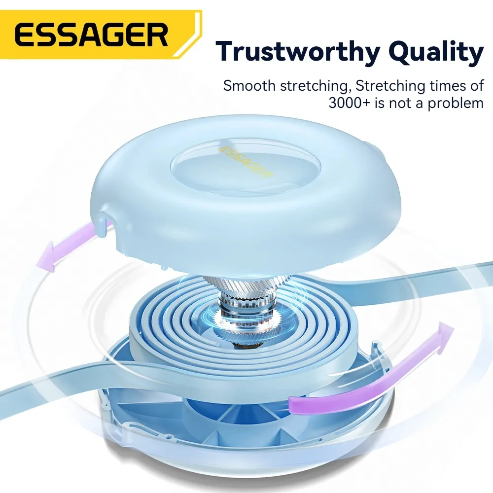 Es-ager 6A 3 in 1 USB Cable Fast Charger 66W Type C Wire Micro Data Cord For iPhone 14 Samsung Xiaomi Huawei Poco Quick Charging