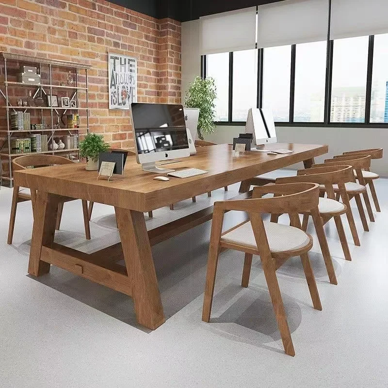New Nordic design modern simple solid wood dining table furniture dining chair set wholesale support custom sizes