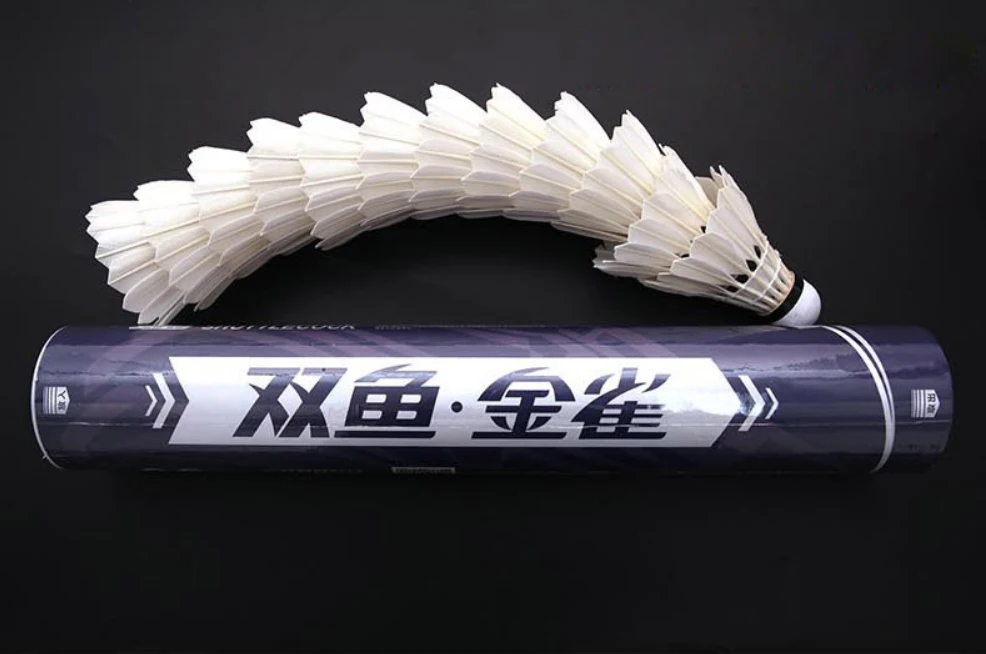 Волан Doublefish Jinque 08 из гусиного пера пенопласта с шариковой головкой для бадминтона
