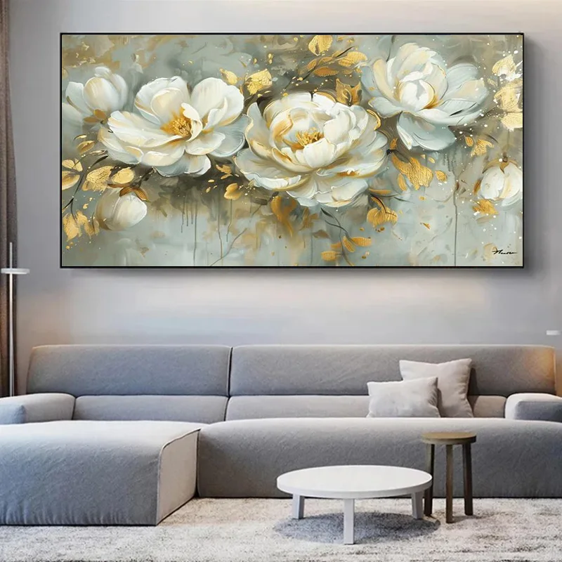 Wholesale Modern Luxury Decoration Painting Abstract Flower Canvas Wall Art Painting Unique Pop Design