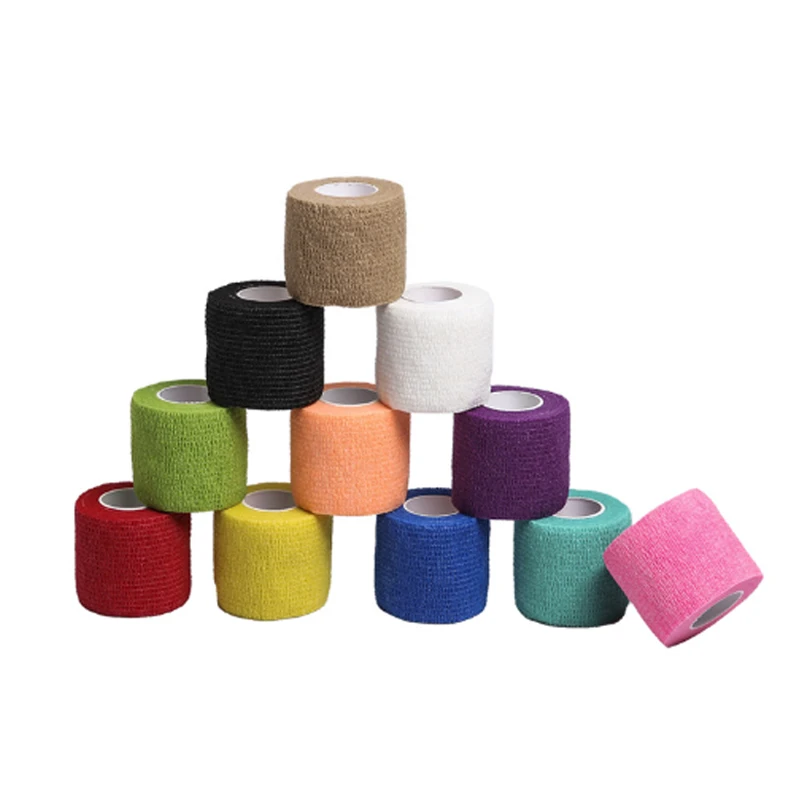 Custom Non Woven Bandage Tattoo Pen Machine  Durable Logo Wrap Tube Fittings Sports Tape Sticky High Elastic