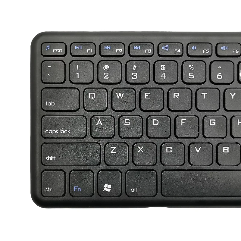  Factory price abs black wireless bt remote media touch keyboard for
