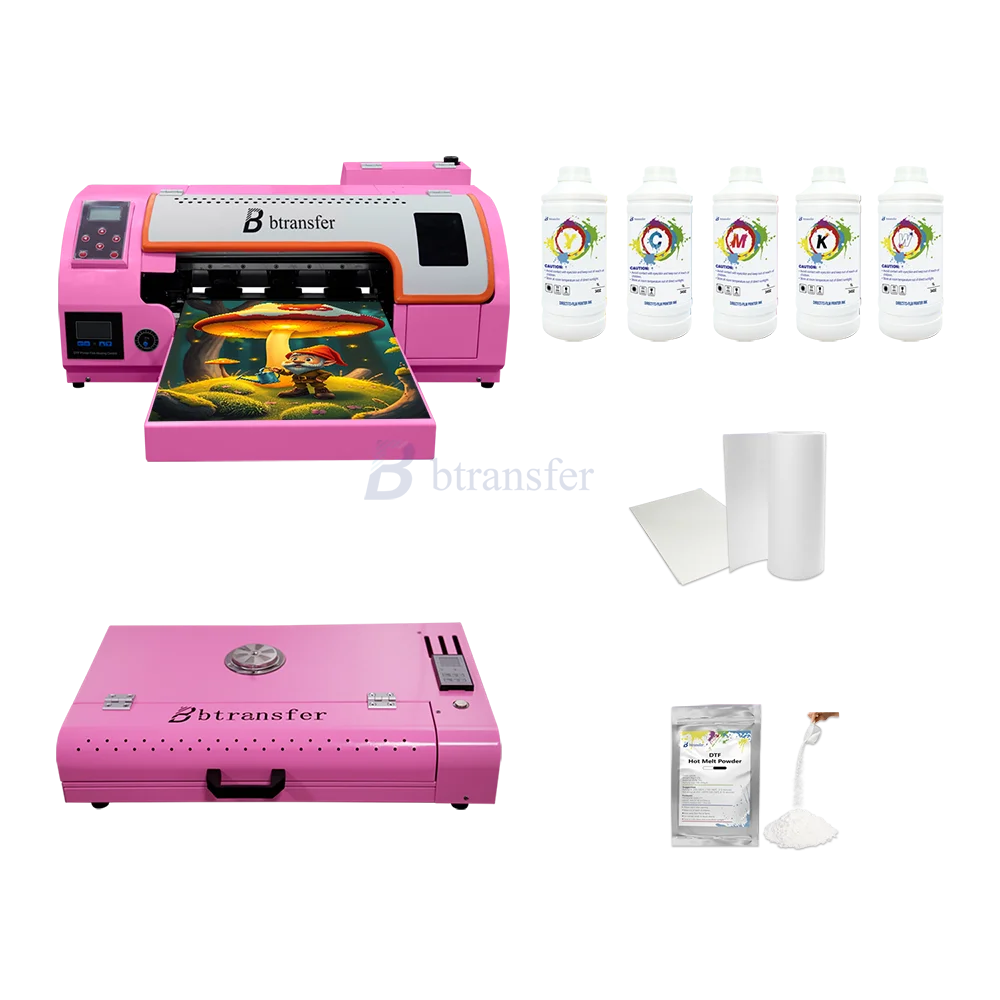 A3 oven for tpu powder drying small tshirt baker for DTF digital printing pink color 110v/220v