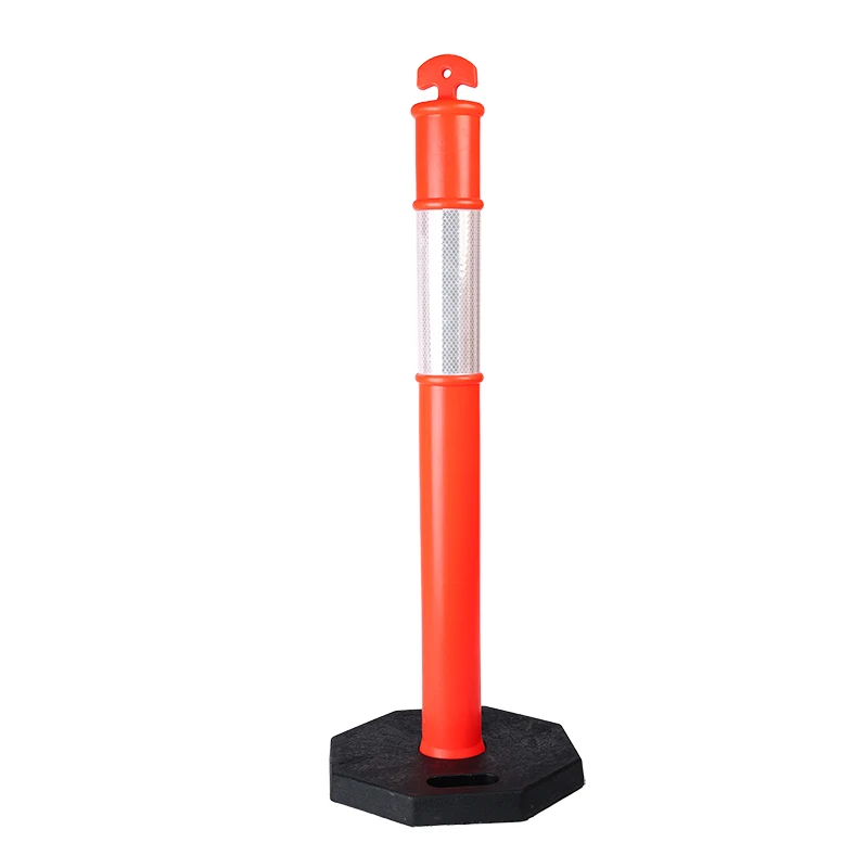 SAFER Traffic Sign Reflective Marker Flexible T-Top Delineator Post Bollard for Traffic