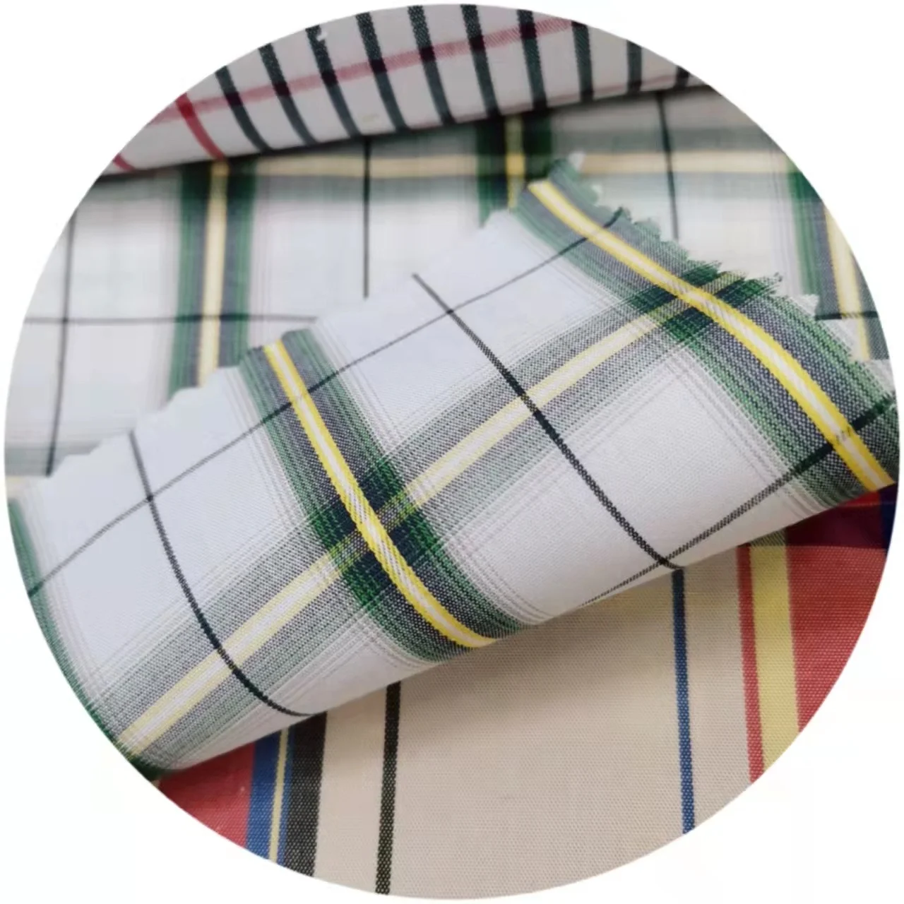 yarn dyed checks shirting plaid  cotton woven fabric 100% cotton jacquard fabric