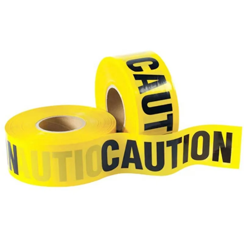Yellow Plastic traffic road Safety PE Cable Electrical Tubing security  Warning Tape Caution tape
