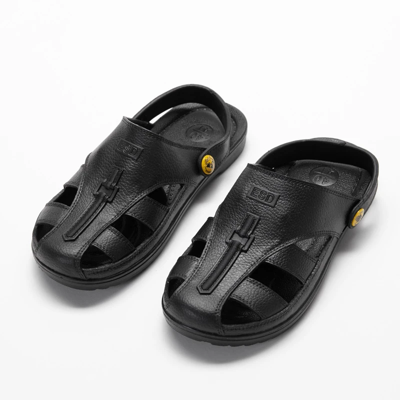 H-3502 Manufacturer Unisex Non-slip SPU Material Work Cleanroom Antistatic Esd Slipper
