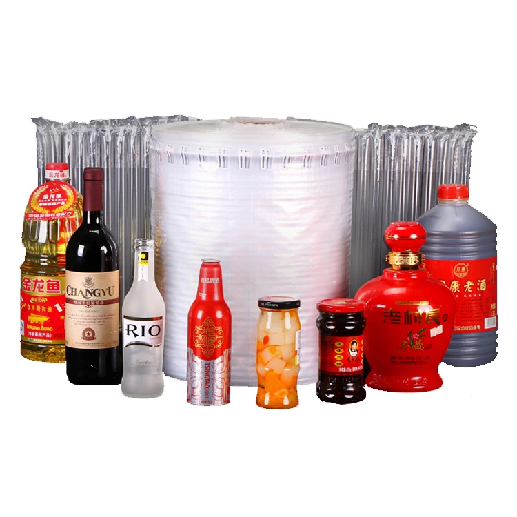750ml Red wine Air column Balloon Inflatable packaging Roll film falling protection Buffer Bubble fruit olive oil cup bottle