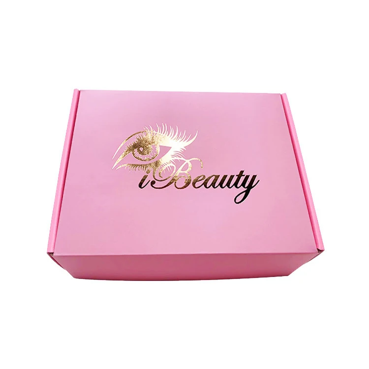 Free Design Pink Skincare Cosmetic Mailer Box Eco Custom Logo Printed Corrugated Shipping Boxes Cardboard Packaging Paper Box
