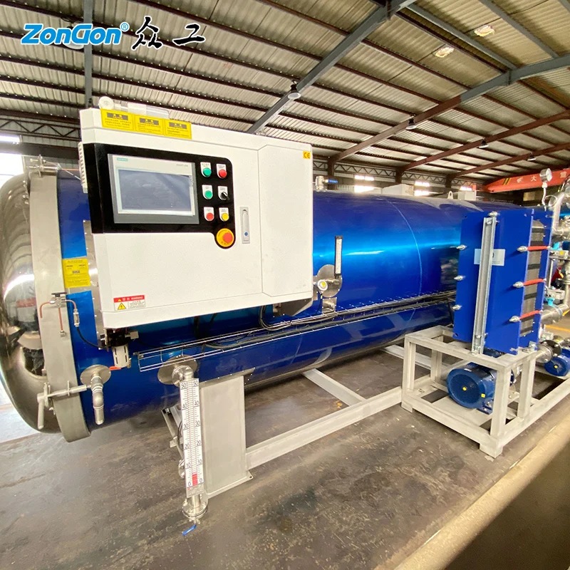 High pressure autoclave food steam sterilization bottle retort production sterilizers line