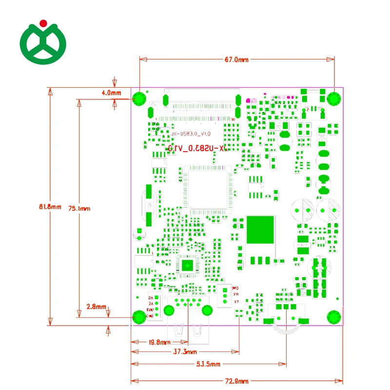 
JX-USB3.0 small size LCD screen monitor controller board only one USB wire supply power & video signal used for RGB/LVDS screen 