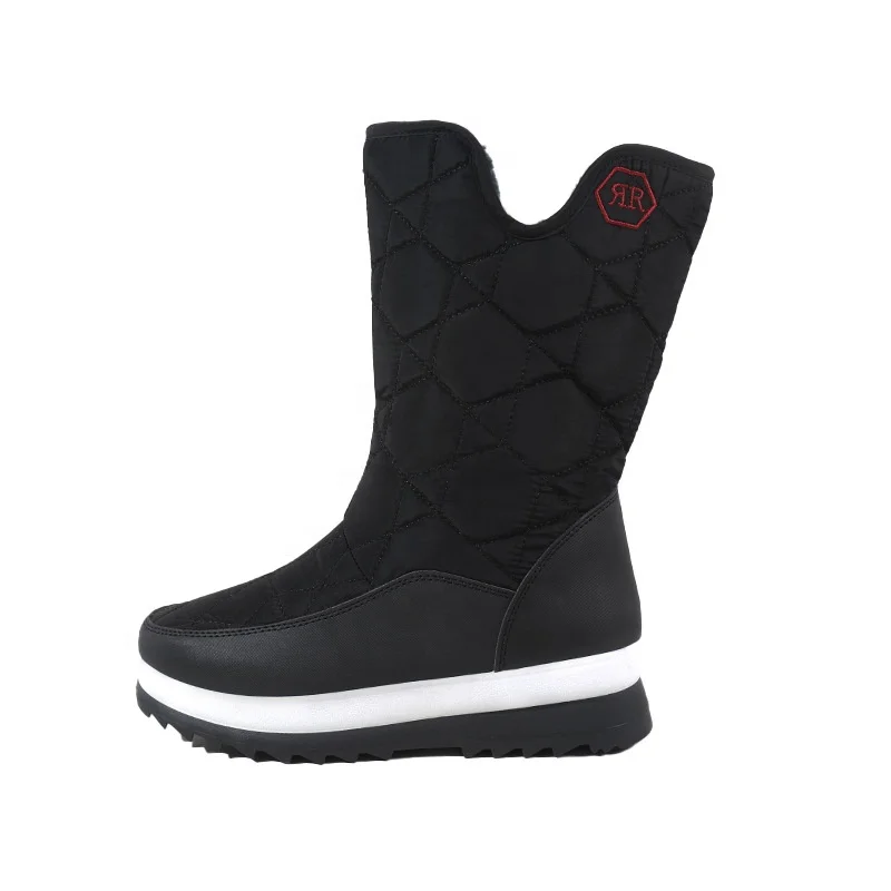 Waterproof Winter High Top Ankle Casual Warm Fur Boots Mid Calf Snow Booties Classic Shoes