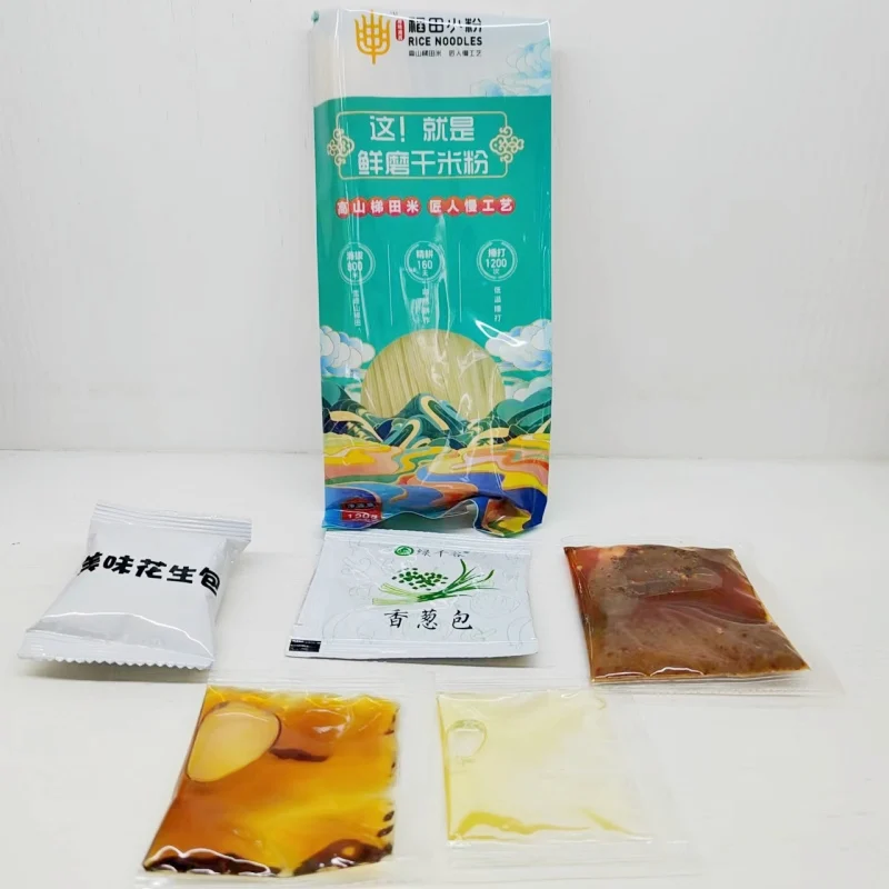 Factory supply Chinese Thin Fine Noodle Vermicelli Pasta Dried Rice Noodle served with sesame sauce